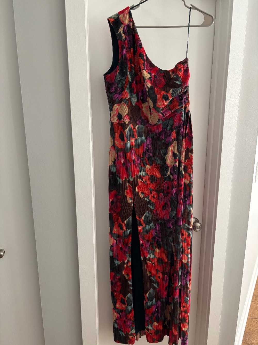 Dress The Population Bella Floral One Shoulder Maxi Gown Size Large